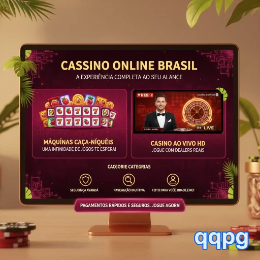 Ilustração de Explore os jogos de cassino online na qqpg com segurança